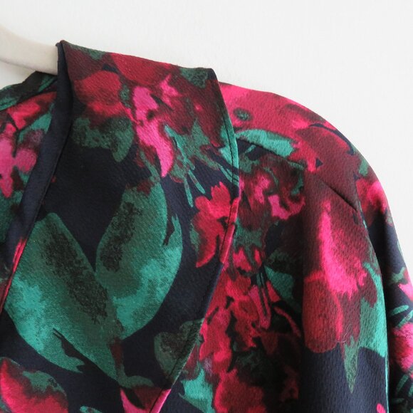 MISA LOS ANGELES Talah Floral Ruffle Satin Bodysuit Boho Romantic - Size L - Picture 6 of 16